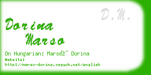 dorina marso business card